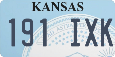 KS license plate 191IXK