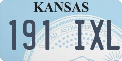 KS license plate 191IXL
