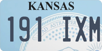 KS license plate 191IXM