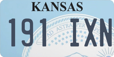 KS license plate 191IXN
