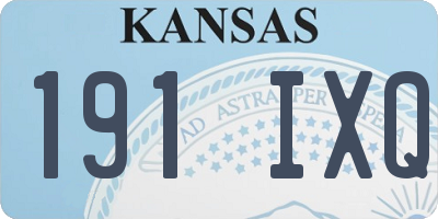 KS license plate 191IXQ