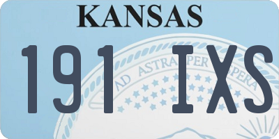 KS license plate 191IXS