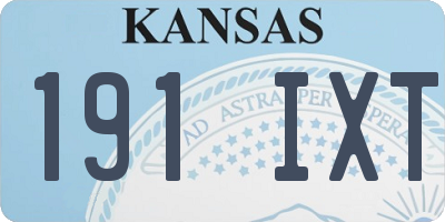 KS license plate 191IXT