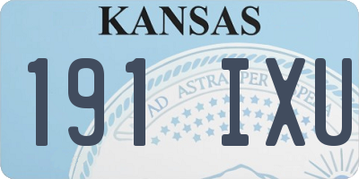 KS license plate 191IXU
