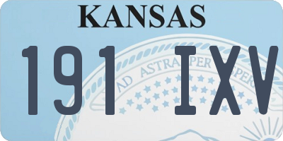 KS license plate 191IXV