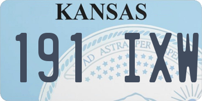 KS license plate 191IXW