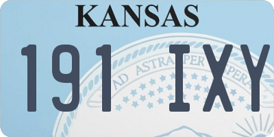 KS license plate 191IXY
