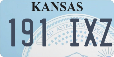 KS license plate 191IXZ