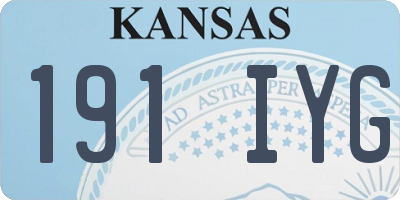 KS license plate 191IYG