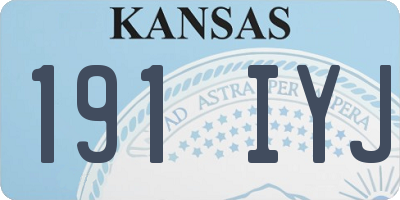 KS license plate 191IYJ