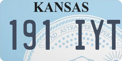 KS license plate 191IYT
