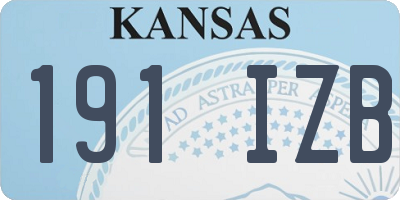 KS license plate 191IZB