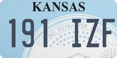 KS license plate 191IZF