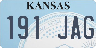 KS license plate 191JAG