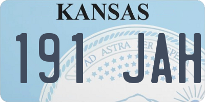KS license plate 191JAH