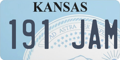 KS license plate 191JAM