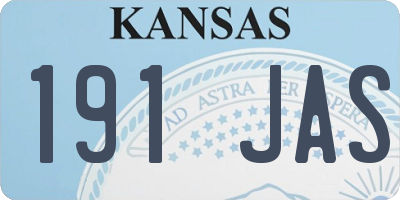 KS license plate 191JAS