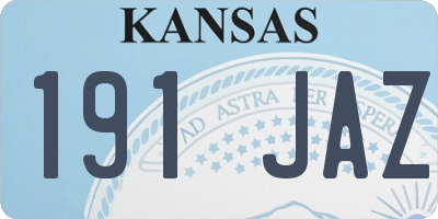 KS license plate 191JAZ