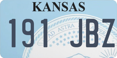 KS license plate 191JBZ