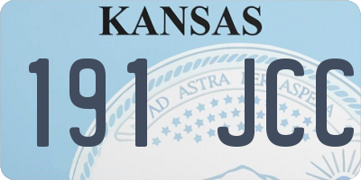 KS license plate 191JCC