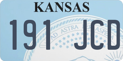KS license plate 191JCD