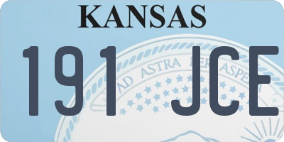 KS license plate 191JCE
