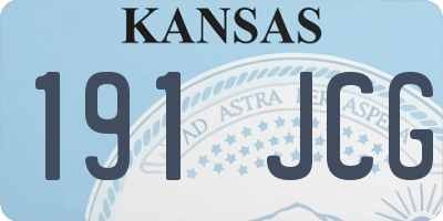 KS license plate 191JCG