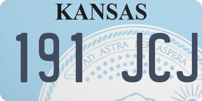 KS license plate 191JCJ