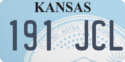 KS license plate 191JCL