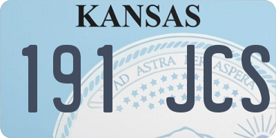 KS license plate 191JCS