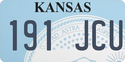 KS license plate 191JCU
