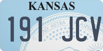 KS license plate 191JCV