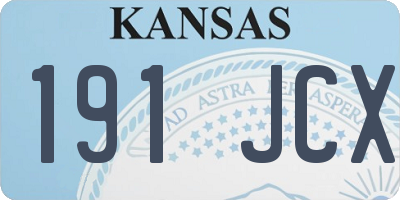 KS license plate 191JCX