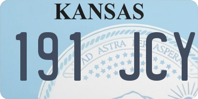 KS license plate 191JCY