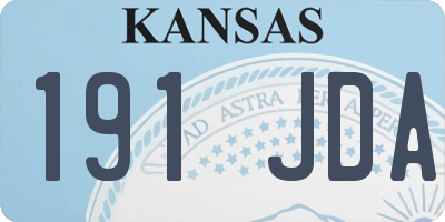 KS license plate 191JDA