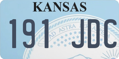 KS license plate 191JDC