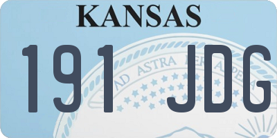 KS license plate 191JDG
