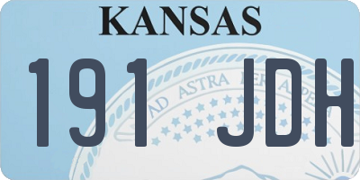 KS license plate 191JDH