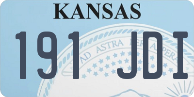 KS license plate 191JDI