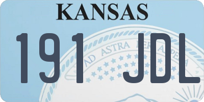 KS license plate 191JDL