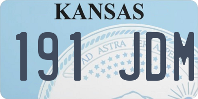 KS license plate 191JDM