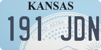 KS license plate 191JDN