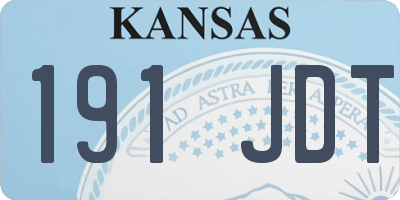 KS license plate 191JDT