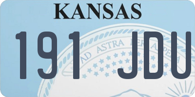 KS license plate 191JDU