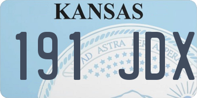 KS license plate 191JDX