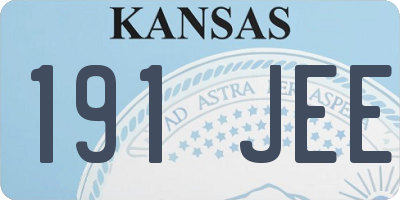 KS license plate 191JEE