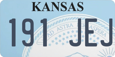 KS license plate 191JEJ