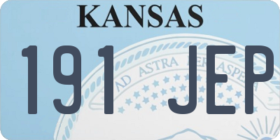 KS license plate 191JEP