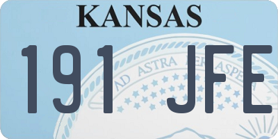 KS license plate 191JFE