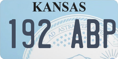 KS license plate 192ABP